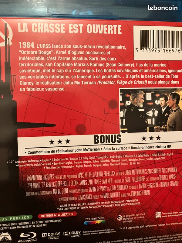 À la poursuite d’octobre rouge bluray (image 2)