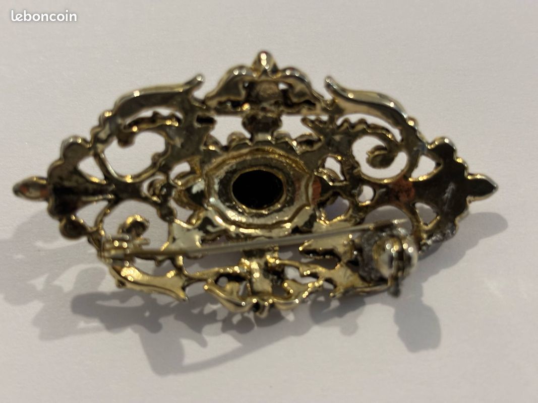 Broche Vintage En Bronze Doré - Sculpture Design Corps De Femme (7cm) | Bijou D'Artiste Français