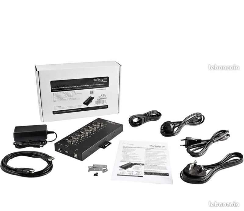 Hub industriel USB vers série RS232 / RS422 / RS485 à 8 ports - NEUF (image 2)