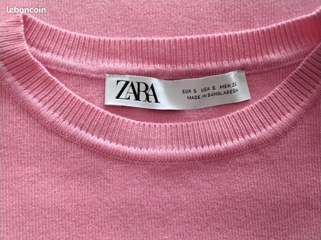 Haut / Chemisier Zara Taille S Rose - Occasion Très Bon état - Pour Femme