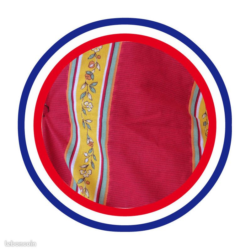 Coussin pour transat bain de soleil ligne rouge provençal (image 2)