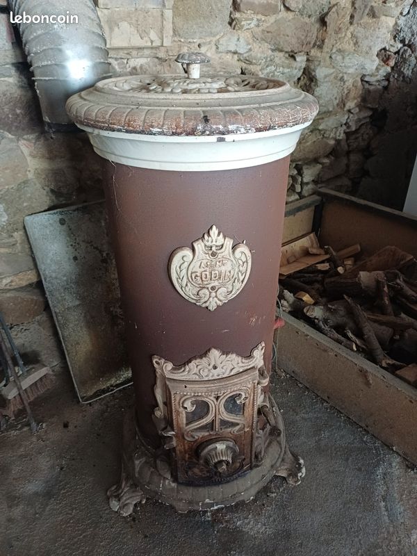 Poele a bois ancien GODIN (image 1)