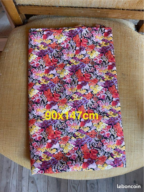 Coupon Tissu Liberty Petites Fleurs - 44x72 Cm, Coton, France, Neuf