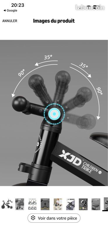 XJD Tricycle 4 en 1 pour enfants de 1 à 3 ans, vélo d'équilibre avec poignée parentale, putter pour bébé avec siège réglable et pédales amovibles (4 en 1, noir avec guidon XJD Tricycle 4 en 1 pour enfants de 1 à 3 ans, vélo d'équilibre avec poignée parentale, putter pour bébé avec siège réglable et pédales amovibles (4 en 1, noir avec guidon