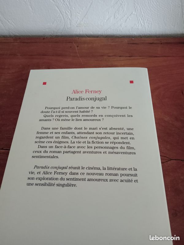 Alice Ferney Paradis Conjugal (image 2)