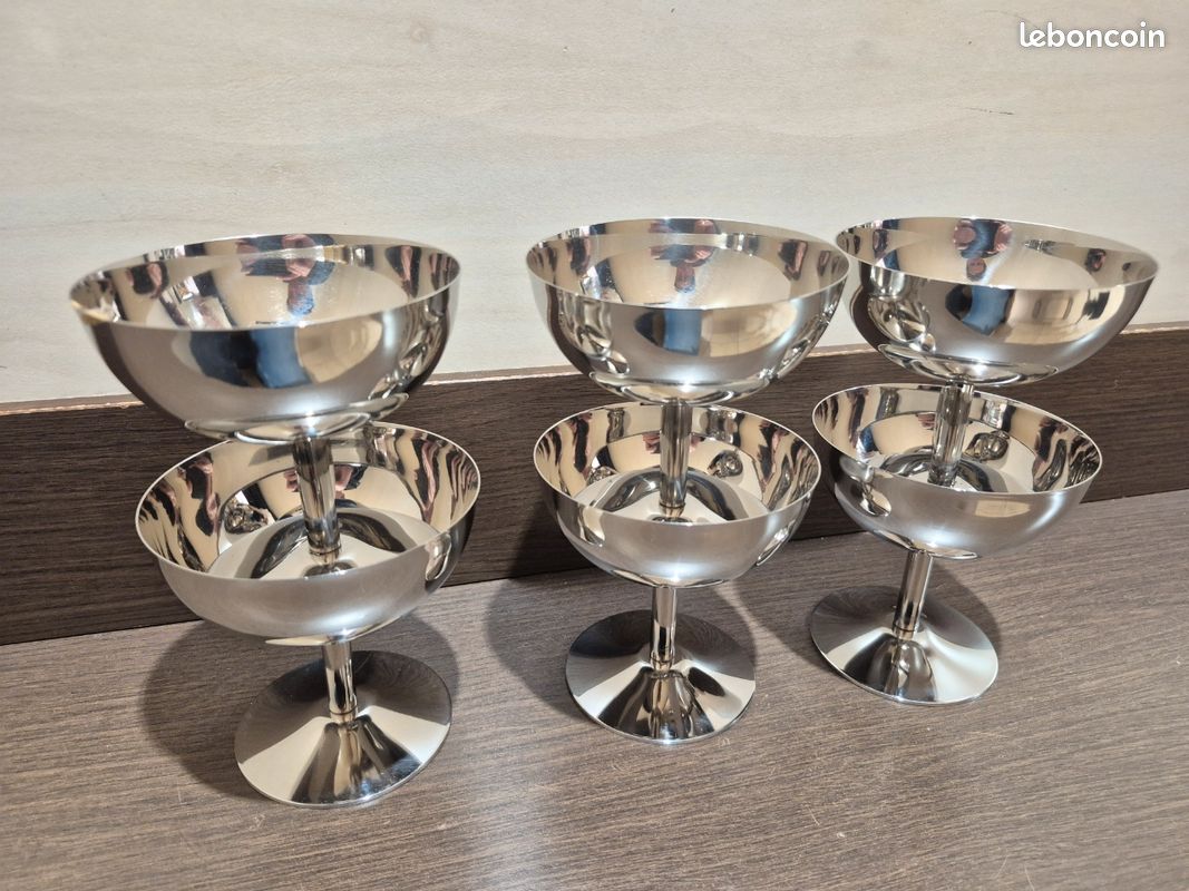 6 coupes à glace Alice LA ROCHERE