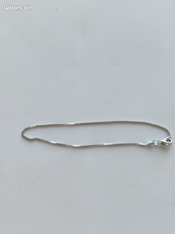 Bracelet laiton argent maille serpentine femme (image 1)