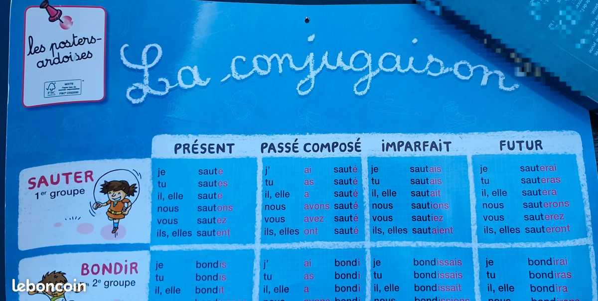Lot 2 Posters educatifs multiplication conjugaison (image 4)