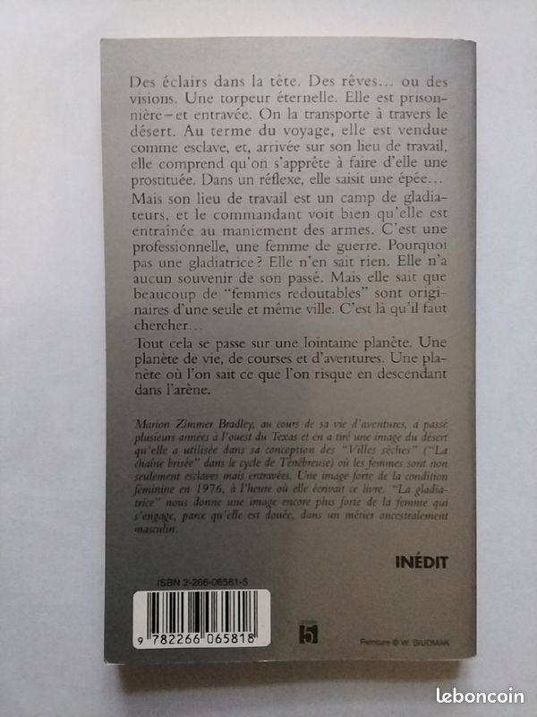 Livre de MARION ZIMMER BRADLEY : LA GLADIATRICE (image 2)