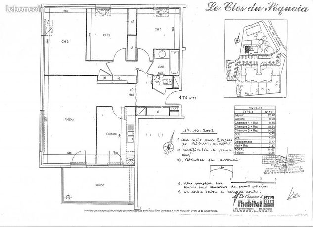 Appartement 4 pièces 82 m²