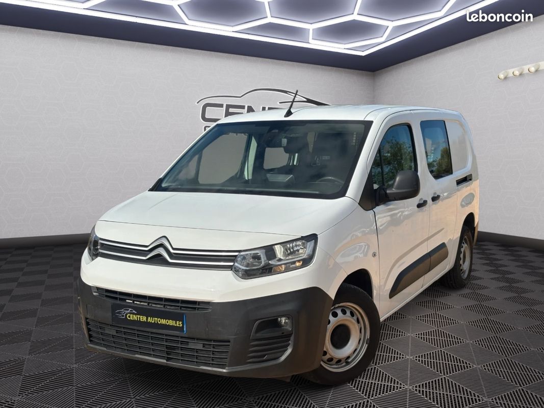 Citroën BERLINGO FOURGON XL 2021 Cabine Approfondie 1.5 BlueHDi 102 cv SUIVI COMPLET {TVA RECUPERABLE - GPS - CARPLAY} (image 1)