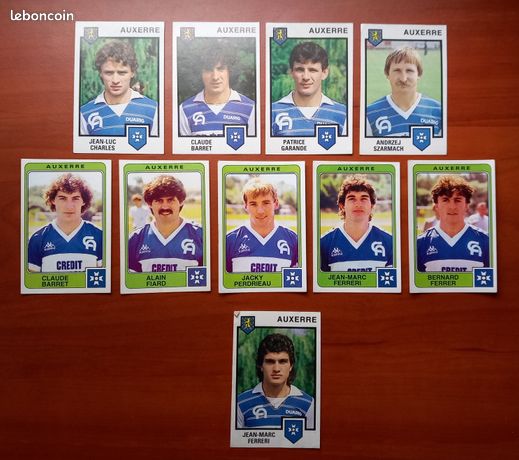 sympa foot / football vignette Cantona Auxerre rookie 1986 France ( panini ) 1