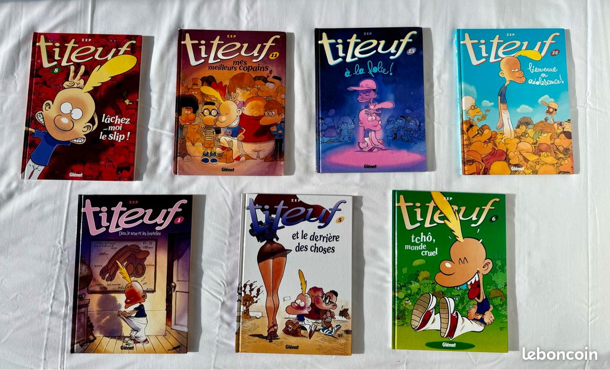 BD Titeuf Collection tomes 1, 5, 6, 8, 11, 13, 14 - Livres