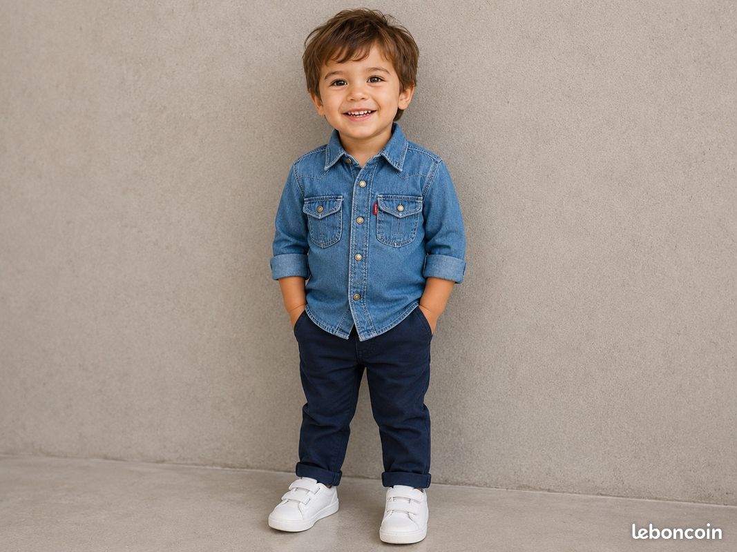 Chemise en jean manches longues 3 ans River Stone Neuve (image 1)