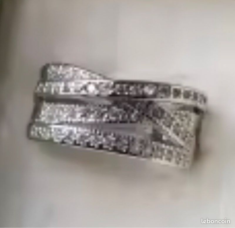 Bague géométrique argent (image 8)