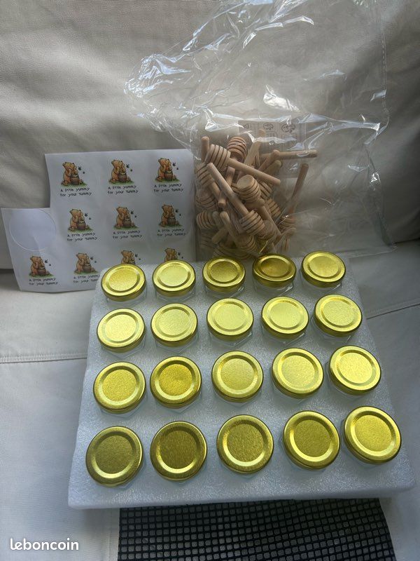 Lot de 24 pots de miel miniatures (image 1)
