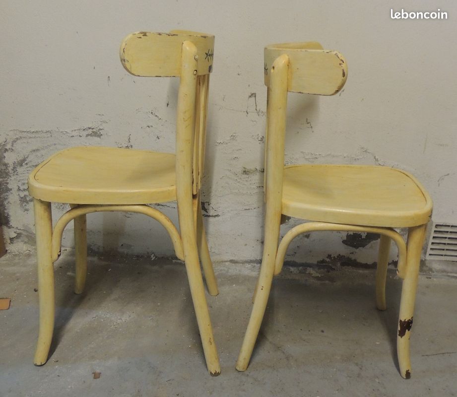 2 chaises en bois peint a renover (image 3)