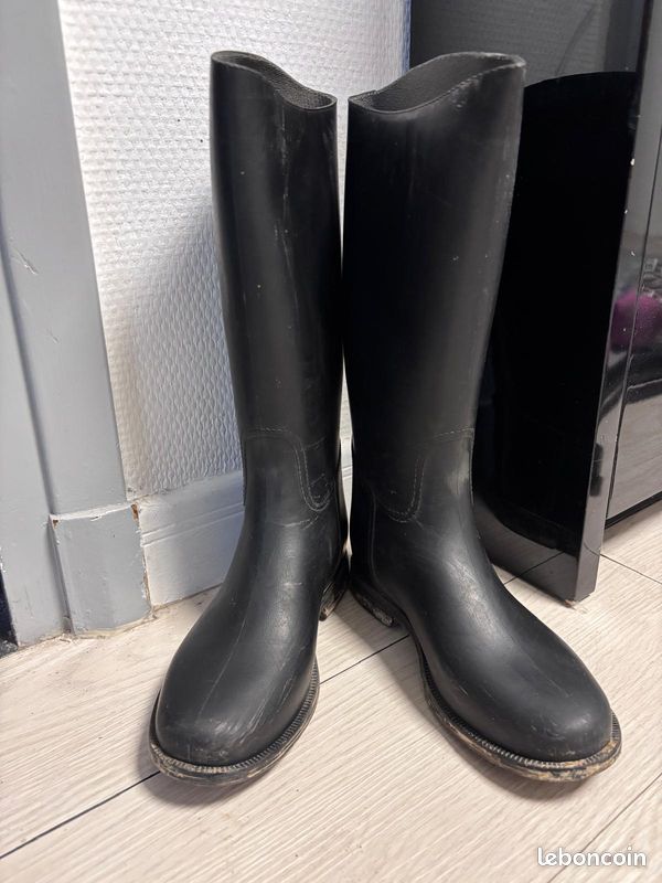 Bottes d'équitation noires Décathlon pour fille / Garçon taille 30 TBE