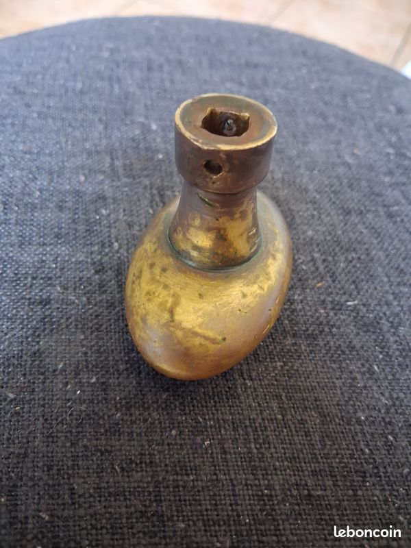 1 poignée de porte forme olive en bronze - années 20/30 (image 6)