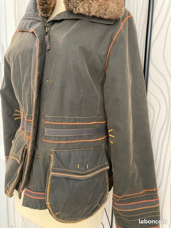 Veste chaude imperméable kaki T 38/40 matelassée « …Cie » (image 3)