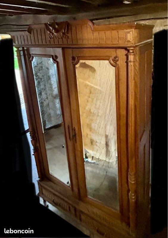 Ancienne ARMOIRE À GLACE EN CHÊNE MASSIF (image 1)