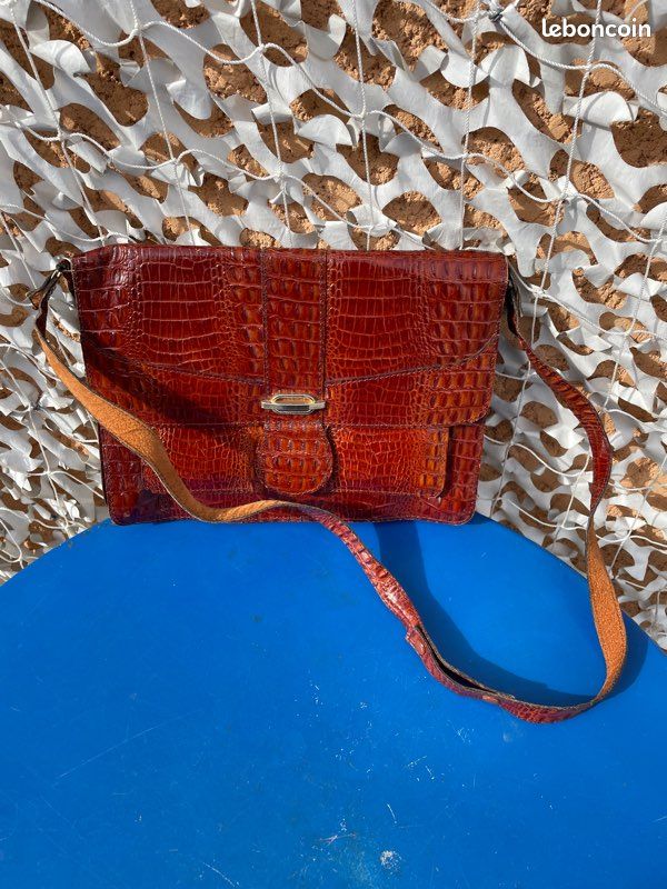 Sac à main vintage - pochette cuir (image 5)