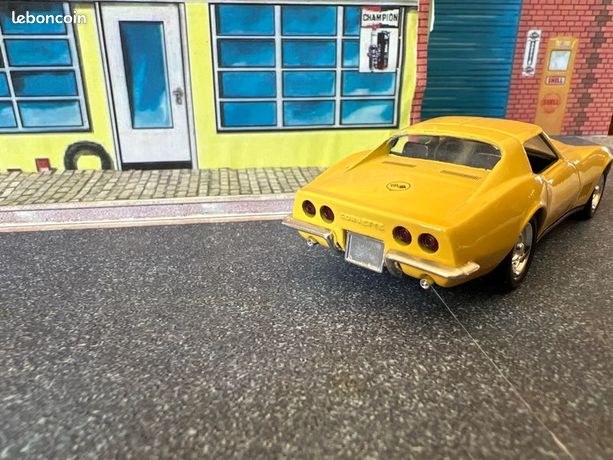 Modèle Réduit Chevrolet Corvette C 1968 Jaune – Échelle 1/43 – Marque Solido / Hachette – Métal