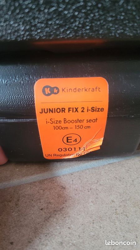 Siège Auto Enfant Kinderkraft JUNIOR FIX I-Size - Groupe 2/3 (100-150 Cm) - Isofix - 10 Hauteurs Réglables