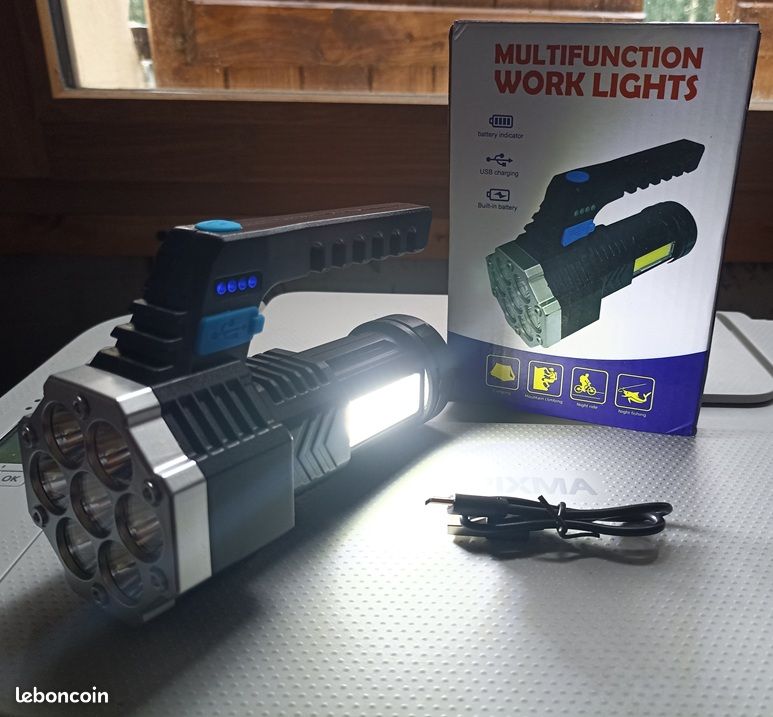 Lampe De Poche Rechargeable Avec Choc Électrique - 320 Lumens - Portative Et Résistante