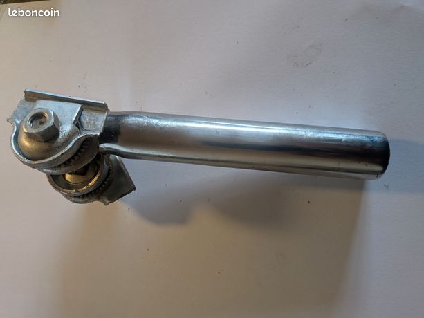 Tige De Selle Vélo Vintage Acier Chromé - 25,3 Mm X 19 Cm - Fabriqué France