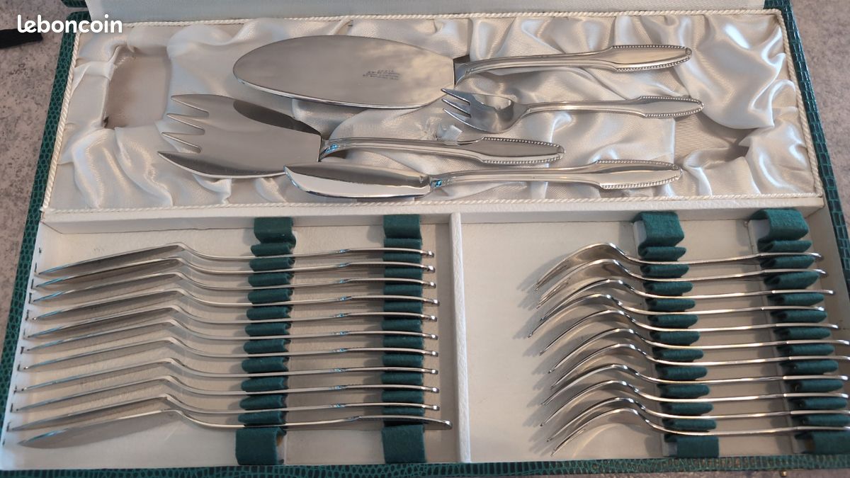 Service à Poisson 4 Pièces En Inox 18/10 - Orfèvrerie Française Vintage (boîte)