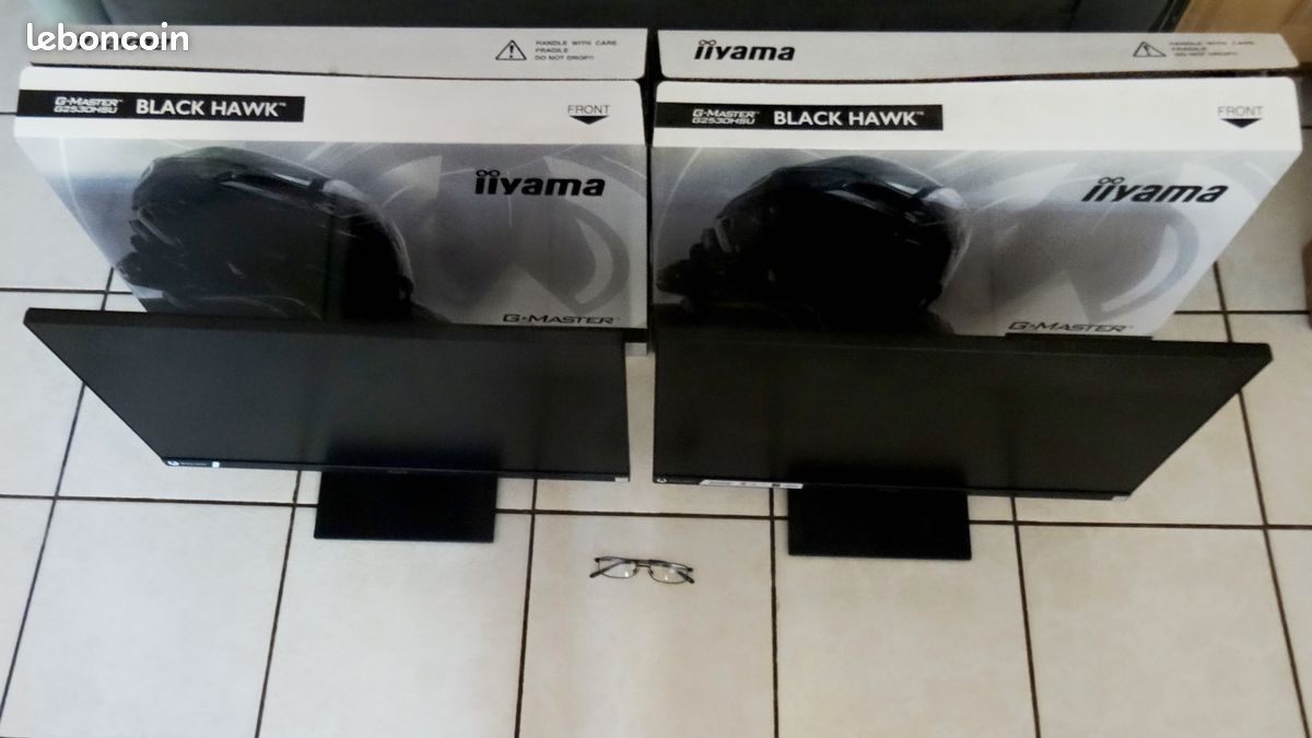 Vds Kit Affichage 1x Workstation ... 2x Ecrans g-Master 24.5" BLACK HAWK - Display PORT - HDMI - USB - AMS freesync - Dalles PRO Grand Public (image 5)