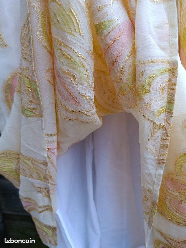 Robe Cuir Et Daim Manoush Taille S - Rose Et Or - Occasion Très Bon État