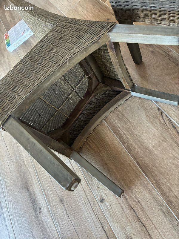 5 chaises en rotin (image 5)