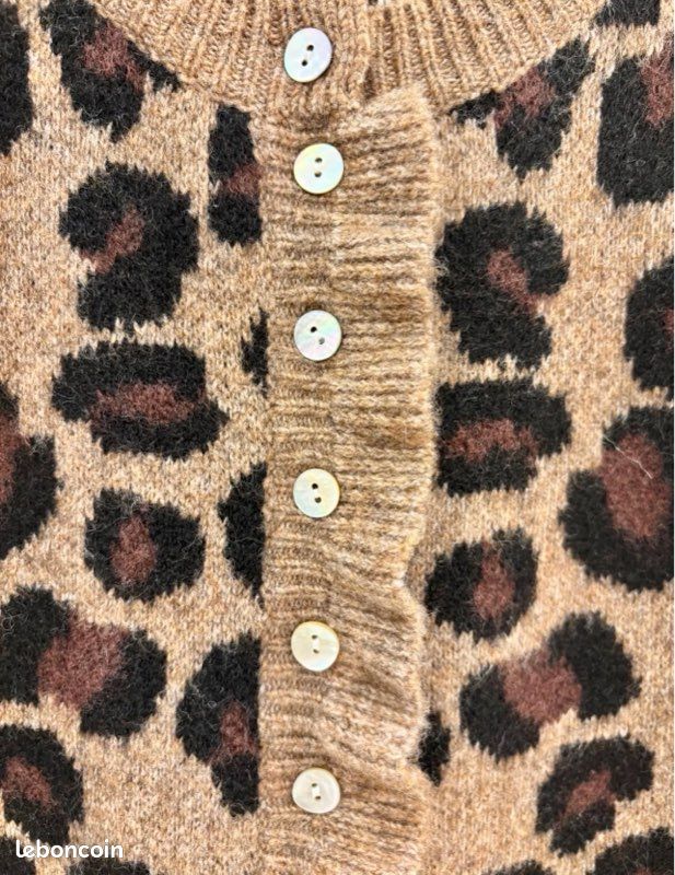 Gilet Fille Miss Attitude – Taille L (14 Ans) – Imprimé Animal – Neuf