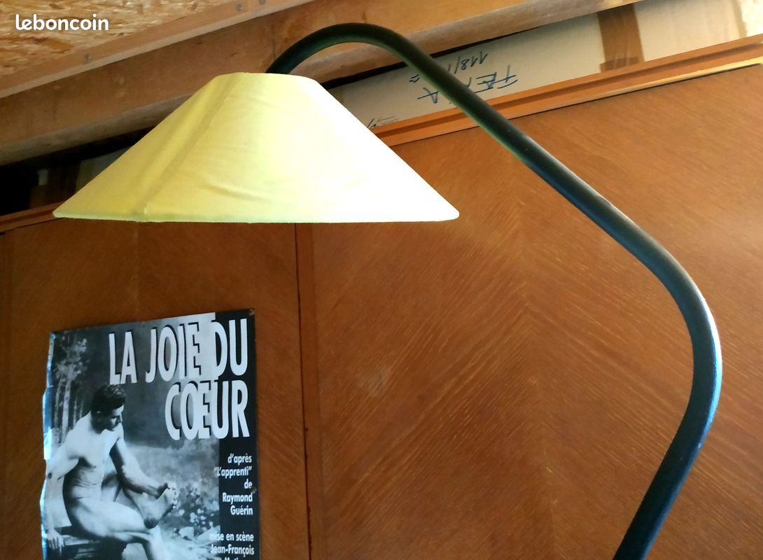 LAMPADAIRE 1950 en col de cygne et tablette palette de peintre (image 1)