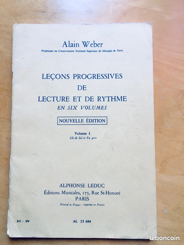 Leçons progressives de lecture et de rythme volume 1 (image 1)