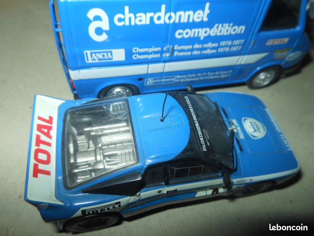 ENSEMBLE RALLYE CITROEN C35 + LANCIA 037 + REMORQUE CHARDONNET COMPETITION 1/43