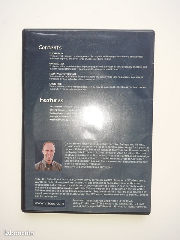 DVD psychologie sociale "Surprising Studies of Visual Awareness" (image 3)