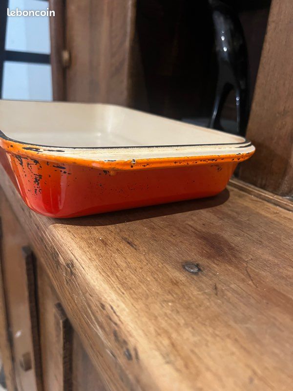Gril rectangulaire fonte orange volcanique 30 x 27 cm Orange - Le Creuset