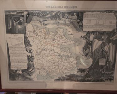 Carte Géographique Ancienne De L'Allier (1869) - Gravure Levasseur | Original XIXe Siècle - Collection