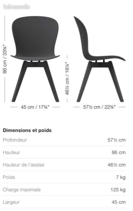 Chaise Bo concept modèle Adélaïde (image 5)