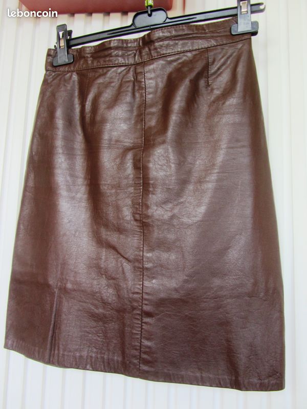 Jupe en cuir véritable (image 1)