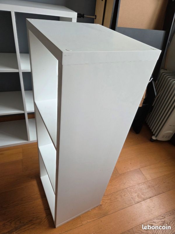 Etagere colonne blanche 3 cases (image 2)