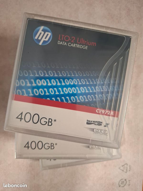 Lot 3 cartouches LTO Ultrium 2 HP C7972A - 200/400GB NEUVES (image 1)