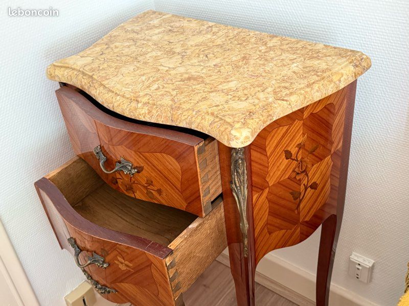 Ensemble chambre style Louis XV marqueté bois de rose (image 6)