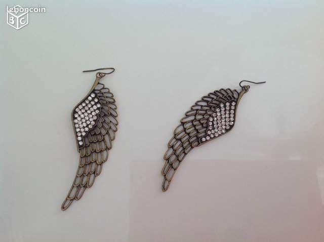 Joli boucles ailes avec strass (image 2)