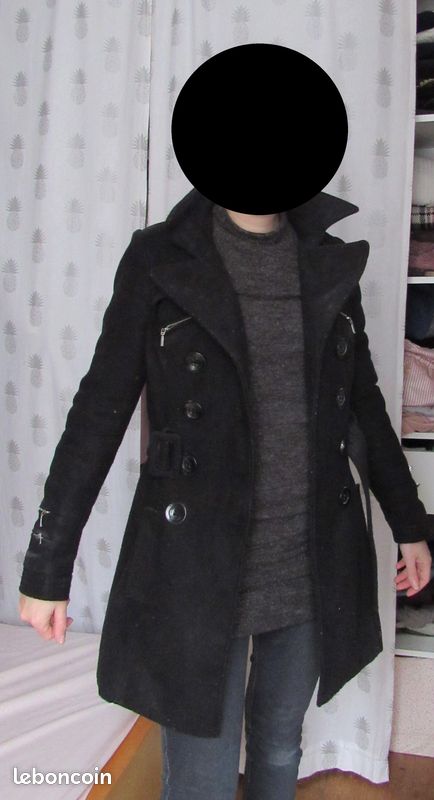Manteau noir BASIC jennifer (image 1)