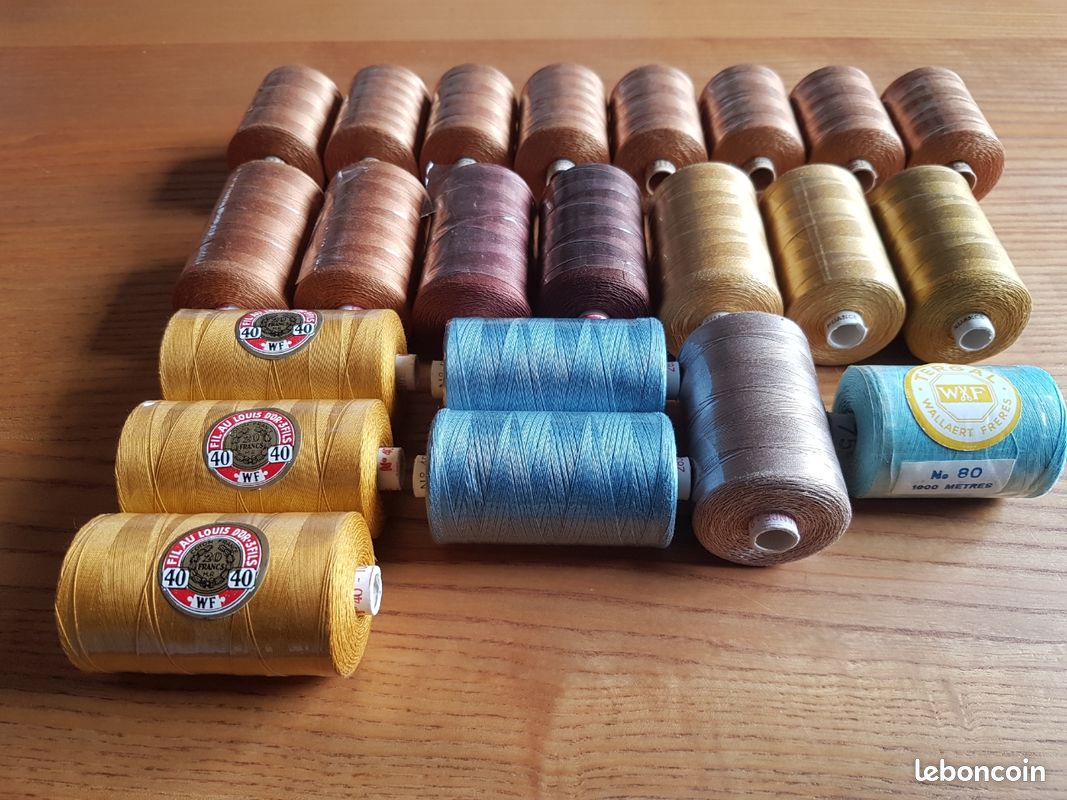 Neuf lot ancien fil Alsa Dmc Nuance ancienne mercerie bobine neuve coton couture couturière vintage loisir créatif polyester singer pfaff machine à coudre (image 8)