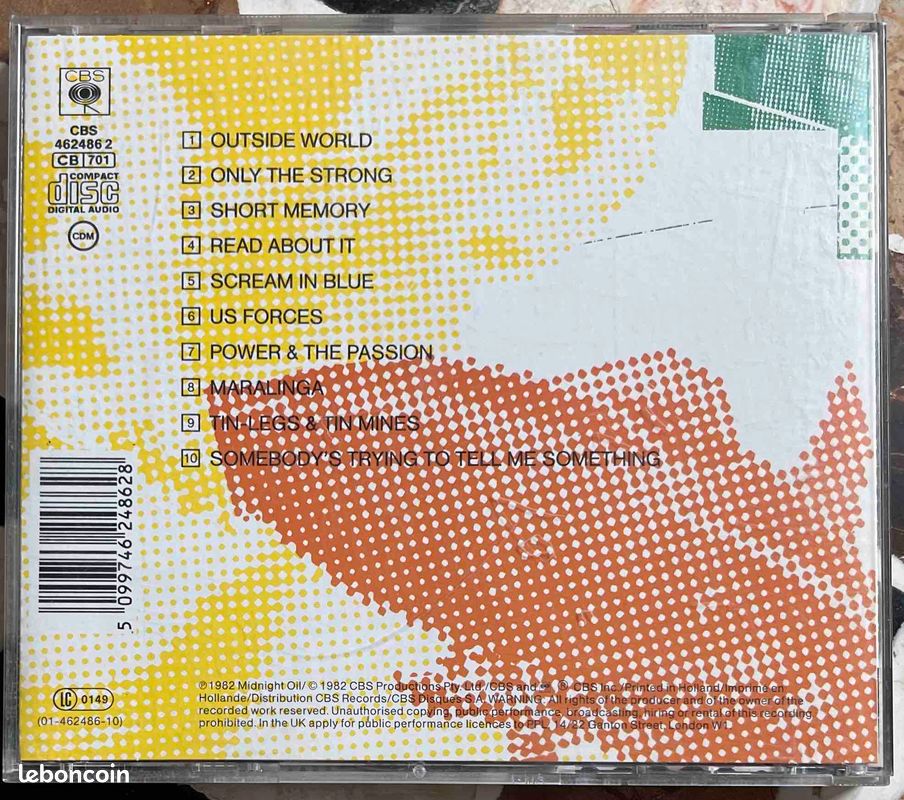 ♥🎼CD🇦🇺 Midnight Oil (10, 9, 8, 7, 6, 5, 4, 3, 2, 1) ✷ 1982 (image 4)